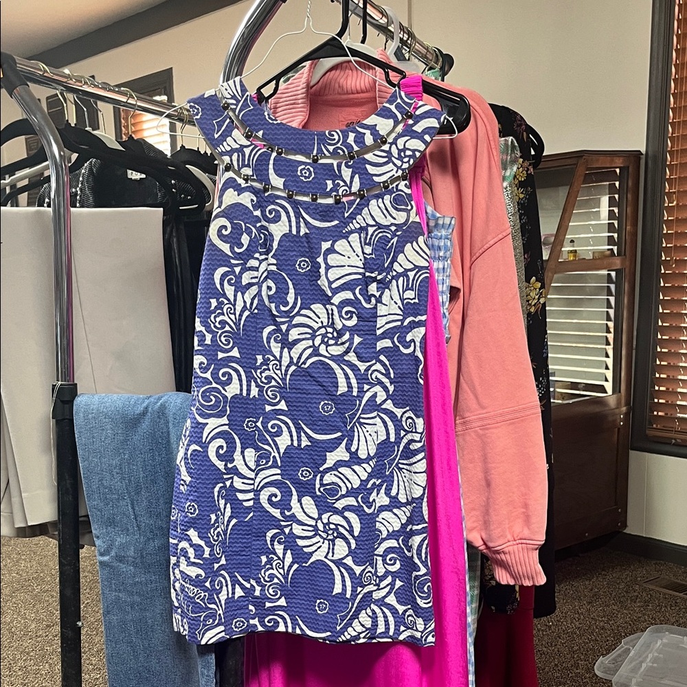 Lilly Pulitzer Blue and White Casual Dress